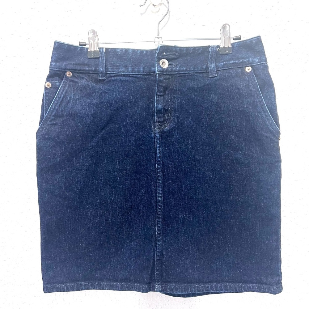 Polo by Ralph Lauren Blue Pencil Skirt Knee-Length Casual 2